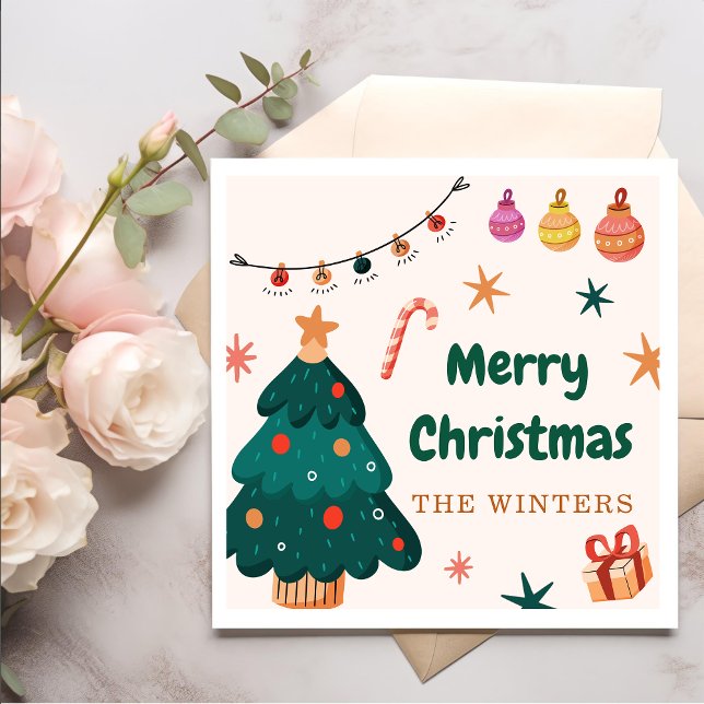 Guardanapo De Papel Festa de Natal de inverno (Criador carregado)