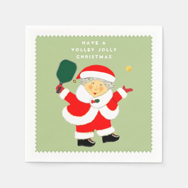 Guardanapo De Papel Festa de Natal de Pickleball (Frente)