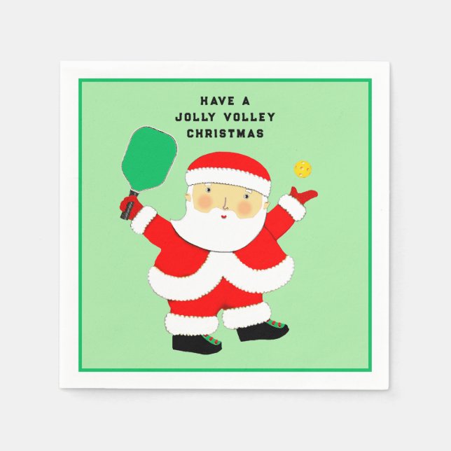 Guardanapo De Papel Festa de Natal de Pickleball (Frente)