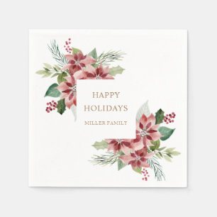 Guardanapo De Papel festa de Natal de poinsettia poinsettia