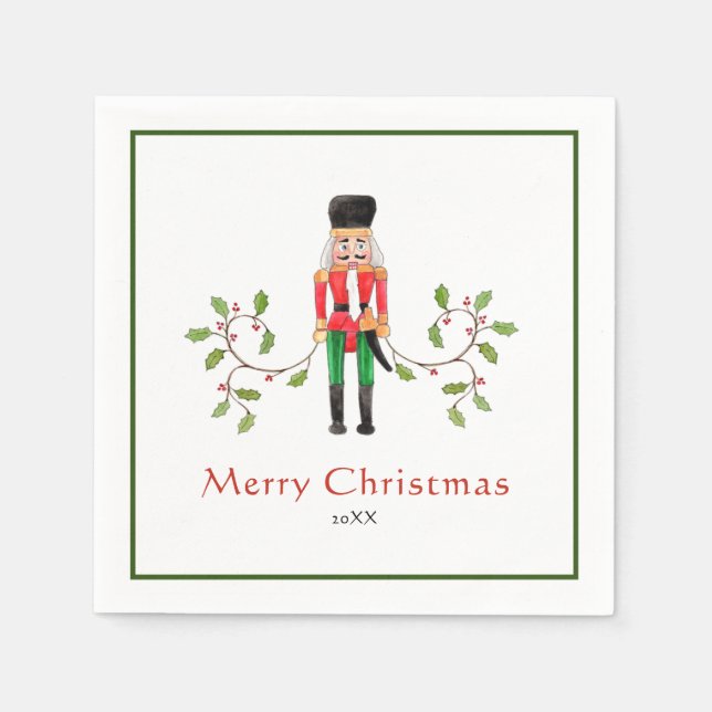 Guardanapo De Papel Festa de Natal de soldado noz-cracker (Frente)