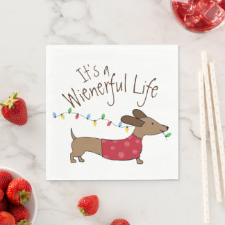 Guardanapo De Papel Festa de Natal do Dachshund Wieneric Life