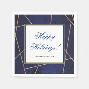 Guardanapo De Papel Festa de Natal Elegante Dourada Glitter Business