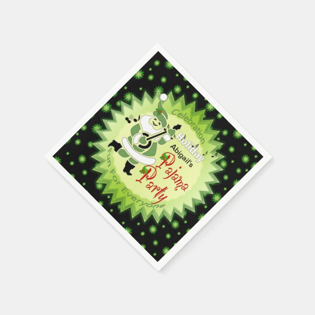 Guardanapo De Papel Festa de Natal - Elf Papais noeis e Estrelas (Canto)