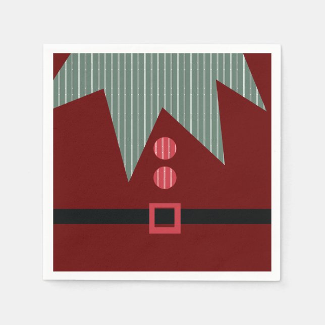 Guardanapo De Papel Festa de Natal Elf Suit Holiday (Frente)