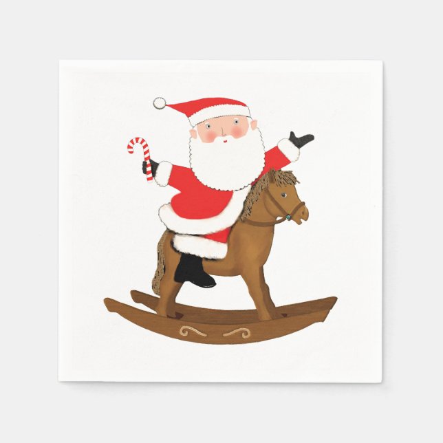 Guardanapo De Papel Festa de Natal Equestre (Frente)