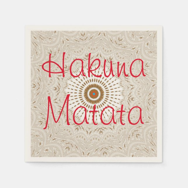 Guardanapo De Papel Festa de Natal Hakuna Matata Cocktail Napkins (Frente)