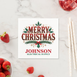 Guardanapo De Papel Festa de Natal Holly Office