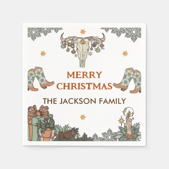 Guardanapo De Papel Festa de Natal Ocidental (Frente)