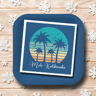 Guardanapo De Papel Festa de Natal Tropical Sunset Mele Kalikimaka
