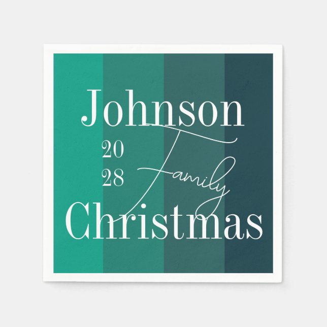 Guardanapo De Papel Festa de Natal Verde (Frente)