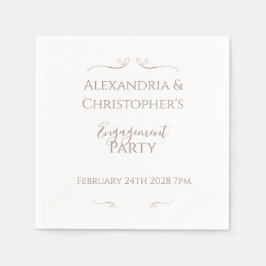 Guardanapo De Papel Festa de noivado de Casamento Chic Mínimo