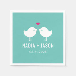 Guardanapo De Papel Festa de noivado de Casamento de Colores EDITÁVEIS