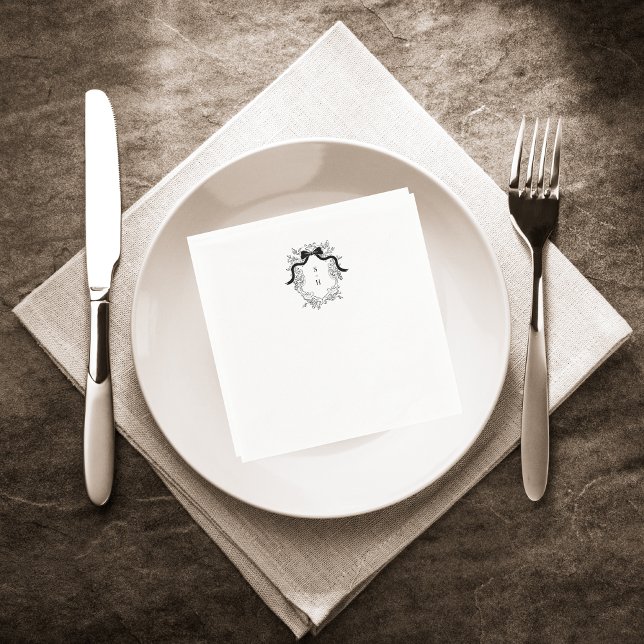 Guardanapo De Papel Festa de noivado de Casamento do Monograma Vitoria (Criador carregado)