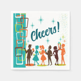 Guardanapo De Papel Festa de noivado de Cocktails Modernos do Século m