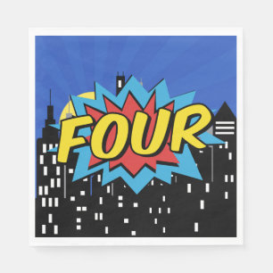 Guardanapo De Papel Festa de Noivado do Super Herói