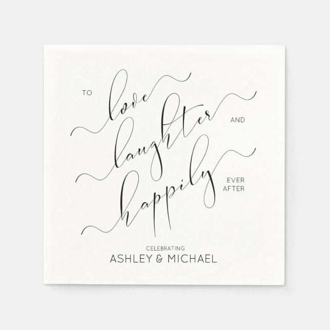 Guardanapo De Papel Festa de noivado Feliz Para Sempre Após O Noivado (Frente)