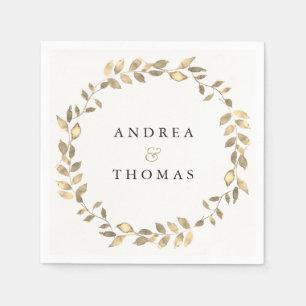 Guardanapo De Papel Festa de noivado moderna elegante da grinalda da