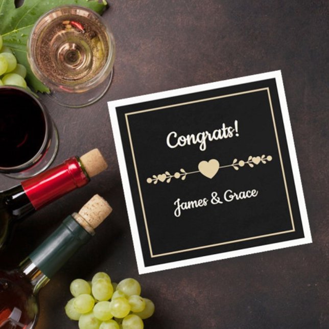 Guardanapo De Papel Festa de Noivado Personalizada! Corações!  (Criador carregado)