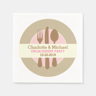 Guardanapo De Papel Festa de noivado Personalizada Napkins