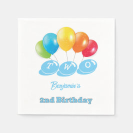Guardanapo De Papel Festa de nome do segundo aniversário Personalizado