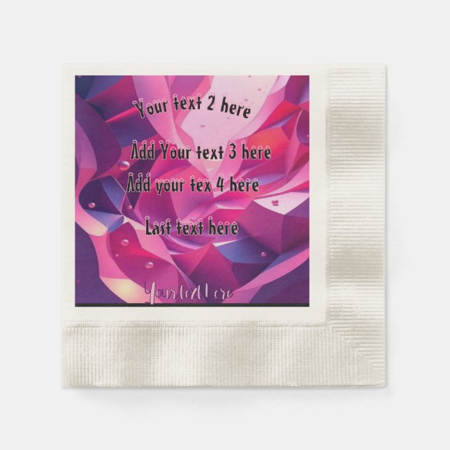 Guardanapo De Papel Festa de papel rosa (Frente)