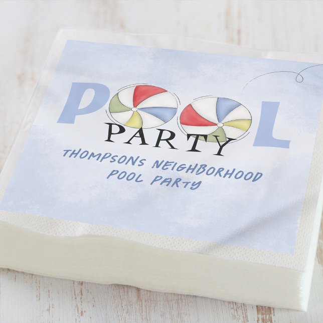 Guardanapo De Papel Festa de Piscina de Verão em Cuz (Criador carregado)