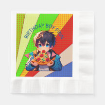Festa de Pizza de Anime Boy Personalizada