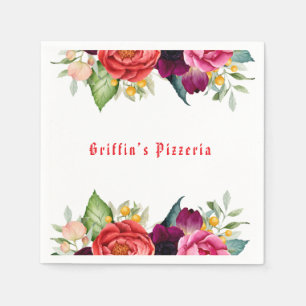 Guardanapo De Papel Festa de Pizza Retro Pizzeria Aniversário Italiano