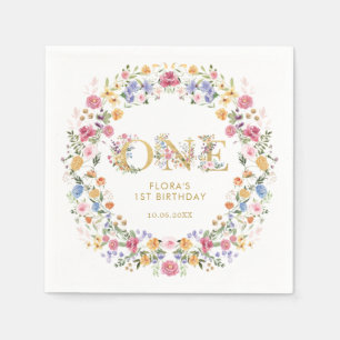 Guardanapo De Papel Festa de primeiro aniversario bonito para Garota d