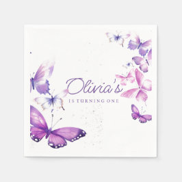 Guardanapo De Papel Festa de primeiro aniversario da Pequena Borboleta