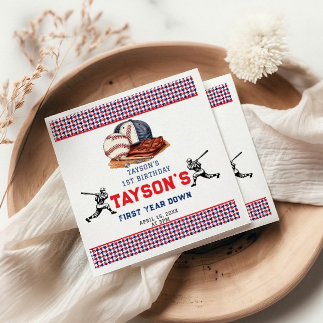 Guardanapo De Papel Festa De primeiro aniversario De Baseball No Prime (Criador carregado)