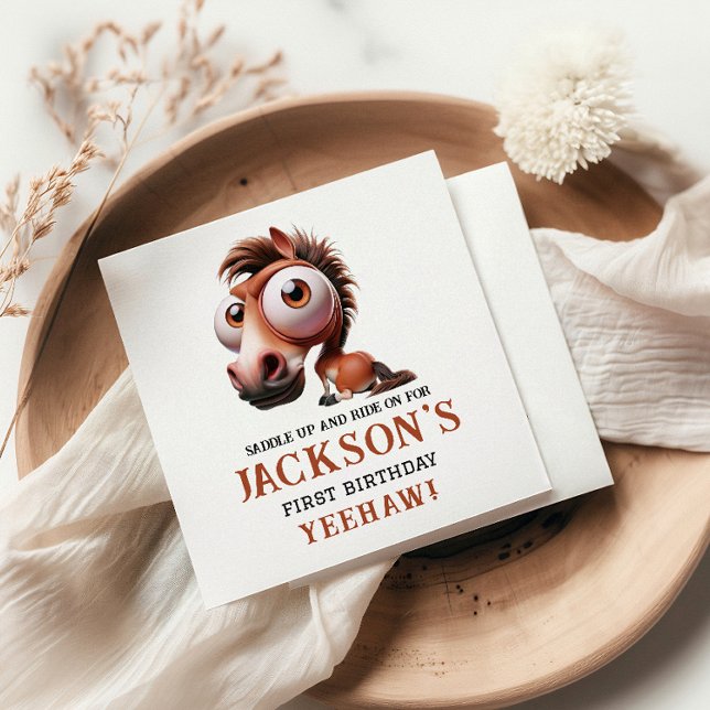 Guardanapo De Papel Festa de primeiro aniversario de Caricaturas de Ca (Criador carregado)