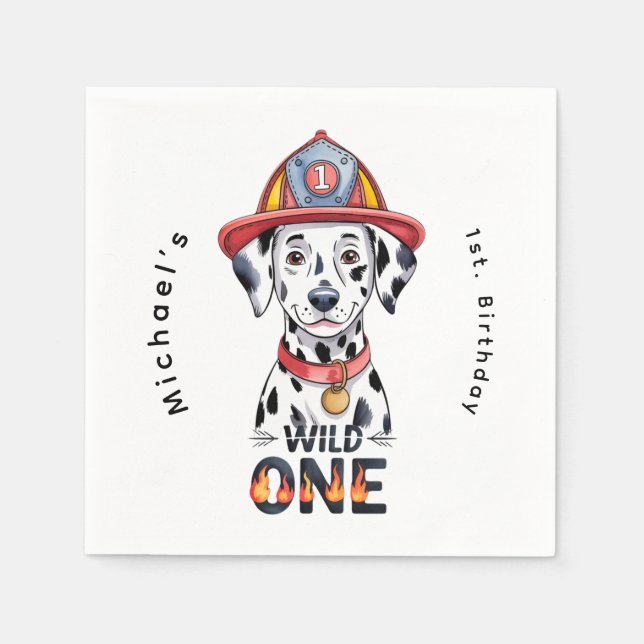 Guardanapo De Papel Festa de primeiro aniversario do Bombeiro Dalmacia (Frente)