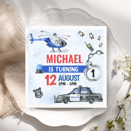 Guardanapo De Papel Festa de primeiro aniversario do Garoto Policial