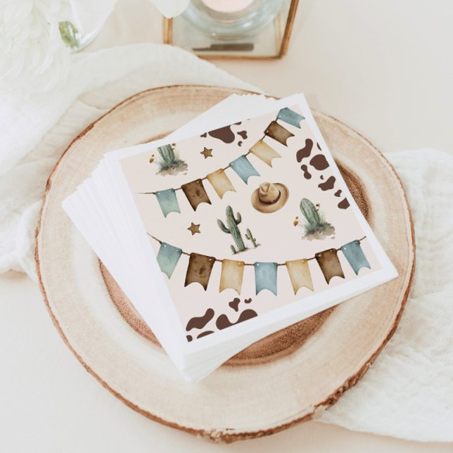 Guardanapo De Papel Festa de primeiro aniversario do Wild West Boy Fir (Criador carregado)