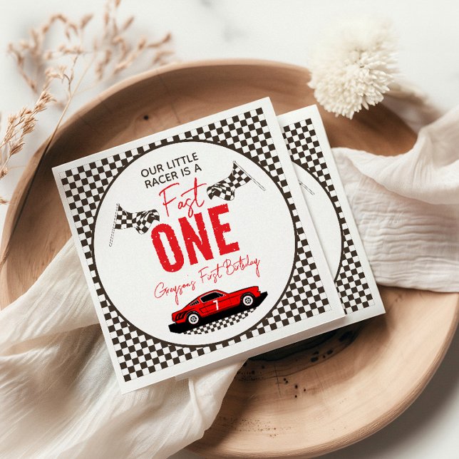 Guardanapo De Papel Festa de primeiro aniversario Rápido de Um Carro (Criador carregado)