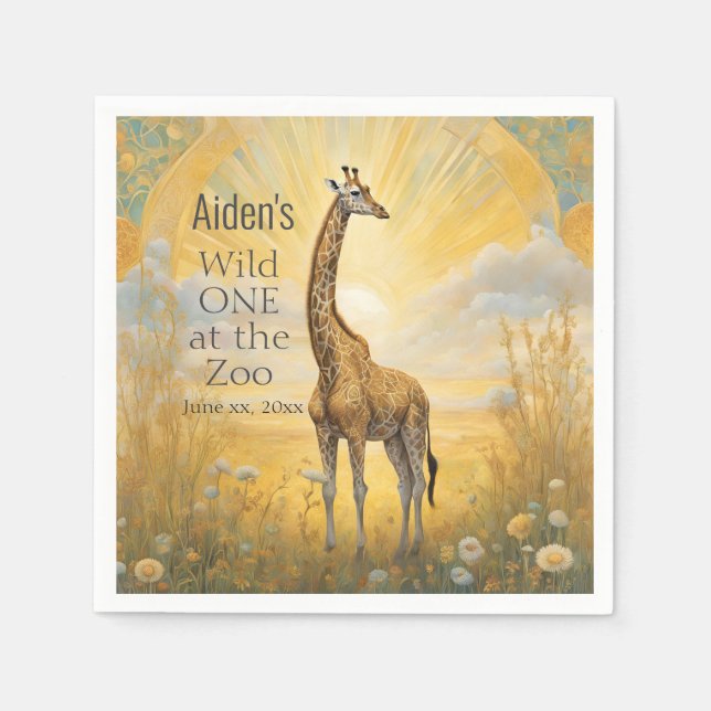 Guardanapo De Papel Festa de primeiro aniversario Wild ONE (Frente)