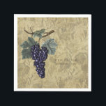 Guardanapo De Papel Festa de Provando de vinho do campo de videira<br><div class="desc">Fraldas de Provando de vinho do Vineyard. Personalizar com qualquer texto. Itens correspondentes disponíveis nesta coleção.</div>