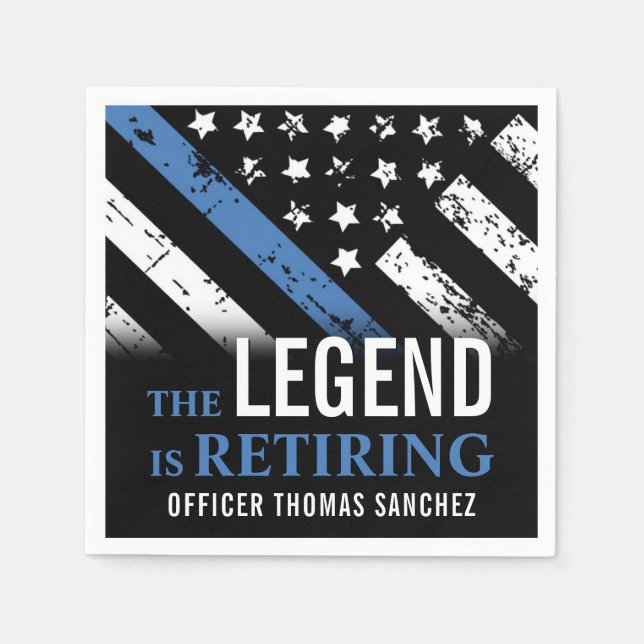 Guardanapo De Papel Festa de Reforma da Polícia de Sinalizador de Linh (Frente)