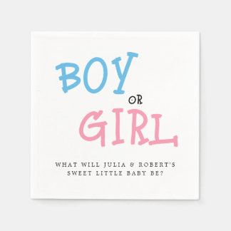 Guardanapo De Papel Festa de Revelação de Gênero de Menino ou Garota
