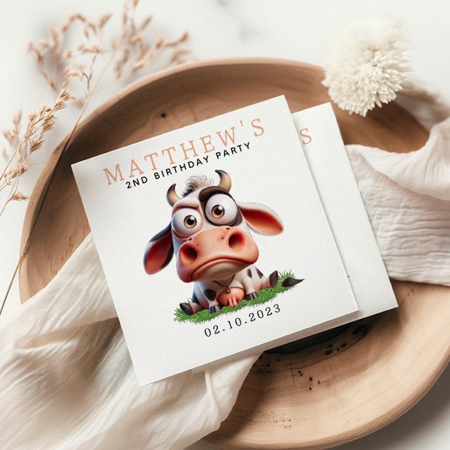 Guardanapo De Papel Festa de segundo aniversário de Animais de Criação (Criador carregado)