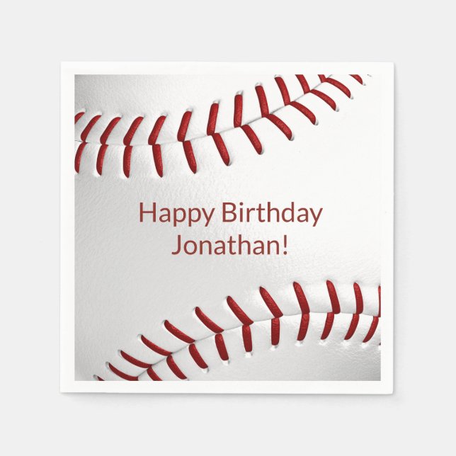 Guardanapo De Papel festa de softball de meninos (Frente)