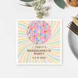Guardanapo De Papel Festa de solteira da esfera de Disco Cor-de-rosa<br><div class="desc">Bola de Disco Rosa Festa de solteira de Groovy Napkins</div>
