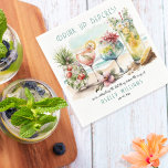 Guardanapo De Papel Festa de solteira de Cocktails Tropicais em Praia<br><div class="desc">Que melhor maneira de celebrar com a família e os amigos do que um "Partido Cocktail" no oceano para comemorar a sua Festa de solteira conhecida como "o último voo antes do anel". Todos ficarão relaxados e confortáveis nesta celebração de praia com tema tropical.</div>