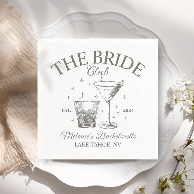 Guardanapo De Papel Festa de solteira de Coquetéis Retro (Criador carregado)