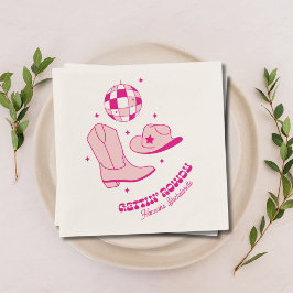 Guardanapo De Papel Festa de solteira de Cowgirl Costeira Rosa