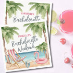 Guardanapo De Papel Festa de solteira de Fim de Semana das Raparigas d<br><div class="desc">Garotas Tropicais de Praia Festa de solteira no Fim de Semana Napkins. Uma bolsa de praia bonita para as suas aventuras de solteira. Um tema legal de praia aquarela com tons cor-de-rosa e cor-de-rosa, colocando a vibração para uma fuga de praia com a noiva e seus besties. De viagens à...</div>