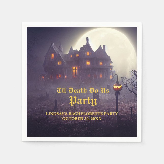 Guardanapo De Papel Festa de solteira de Halloween (Frente)