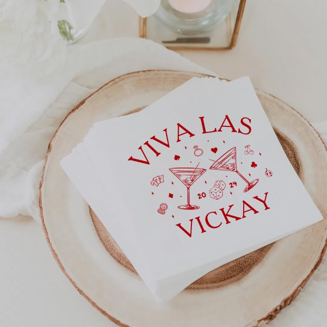 Guardanapo De Papel Festa de solteira de papel vermelho para coquetéis (Criador carregado)